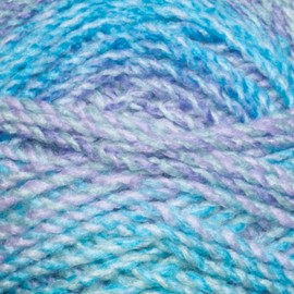 James Brett Marble Chunky Knitting Yarn 100% Soft Acrylic Wool 200g (MC93 - Blue Lilac Green)
