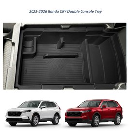 EUEKY for 2026 2025 2024 2023 Honda CRV Double Layers Center Console Organizer Tray Storage Box, Compatible with 2026 2025-2023 CR-V Hybrid Armrest Storage Box Tray 2025 Honda CRV Accessories