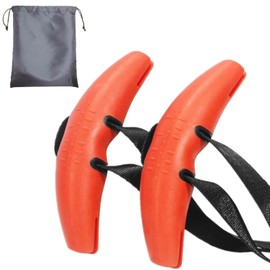 JCZD Multifunction Gym Handles, Use as LAT Pull Down Attachment, Pull up Grips, T bar Row Attachment, Barbell Grips, on a Cable Machine, as a D Handle or as a tricep Rope (Orange)