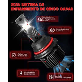 StoneBanks 9007 HB5 Bombillas LED para Faros Delanteros, Kit de Conversión 900% Súper Brillante 32000LM,Blanco Frío 6500 K, Luz Baja y Alta, Focos Luces Antiniebla, 2 Unidades