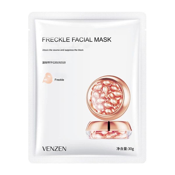 VENZEN Freckle Face Mask Anti-Ageing Improve the Matt Anti-Acne Nicotinamide Tender Moisturising Hydration Essence 30 g x 6 Pack