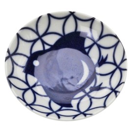 Hayashi Kinnosuke Shoten 145071 (5) Mino Ware Plate, Set of 5, Cloisonne Chidori