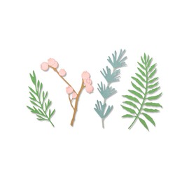 Sizzix Thinlits Die Set 5 Pack 664361 Natural Leaves, Multi-Colour, One Size