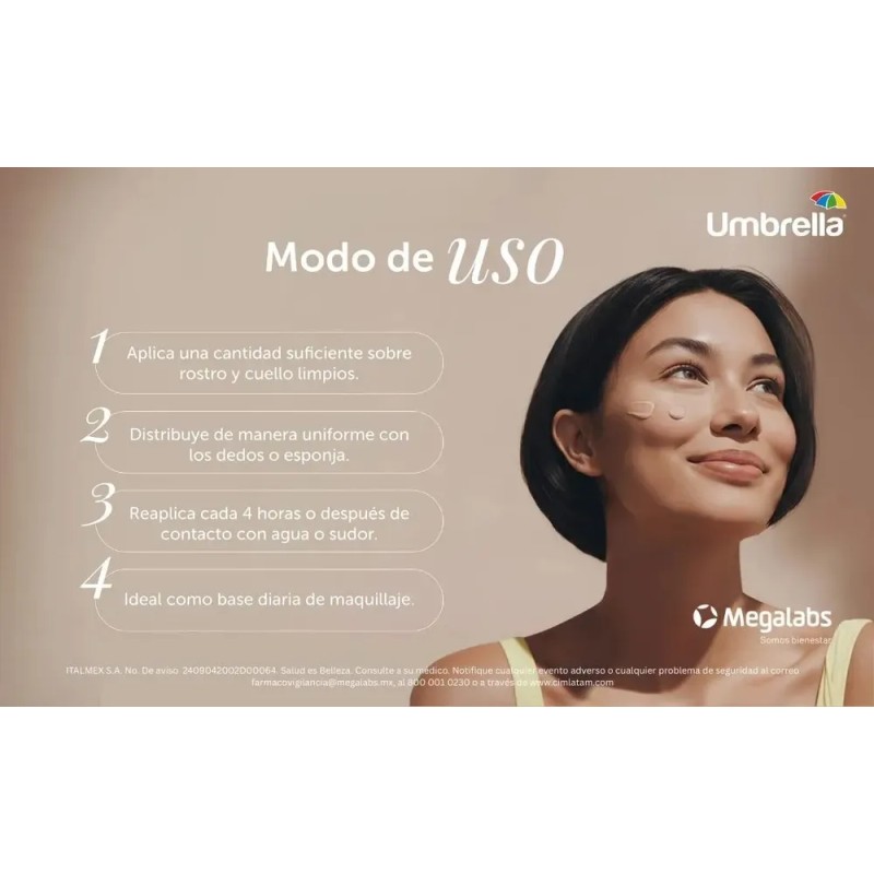 Umbrella - Perfect Skin tono claro SPF 50+,color EFECTO MATE