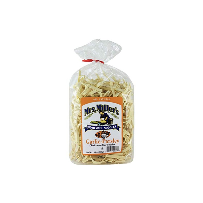Mrs. Miller's Homemade Noodles, Garlic-Parsley, 14 OZ (Pack of 1)