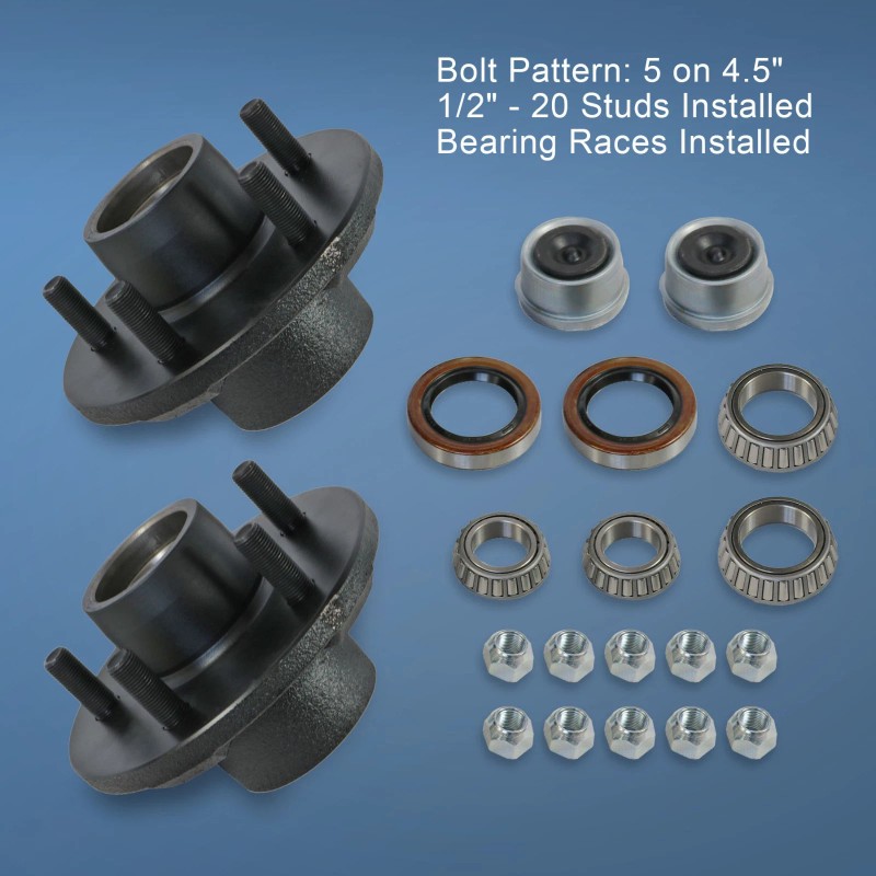 JDMSPEED Trailer Idler Hub Kits 5 on 4.5" for 3500