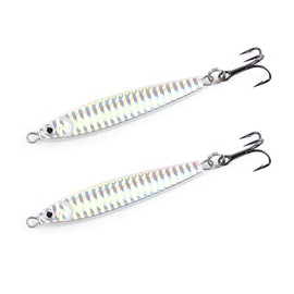 Stick Jig 2 Pack | Clarkspoon | Bonito Albies Bluefish Mullet and More (Silver Flash)