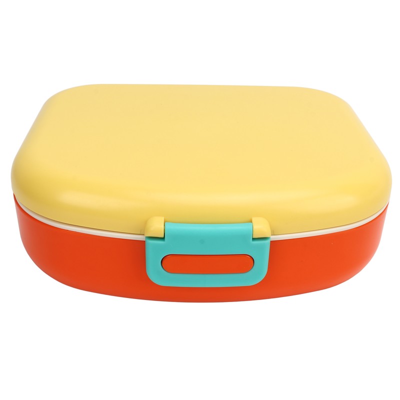 Bento Lunch Box ABS Separate Compartments with Buckle Handle Leakage