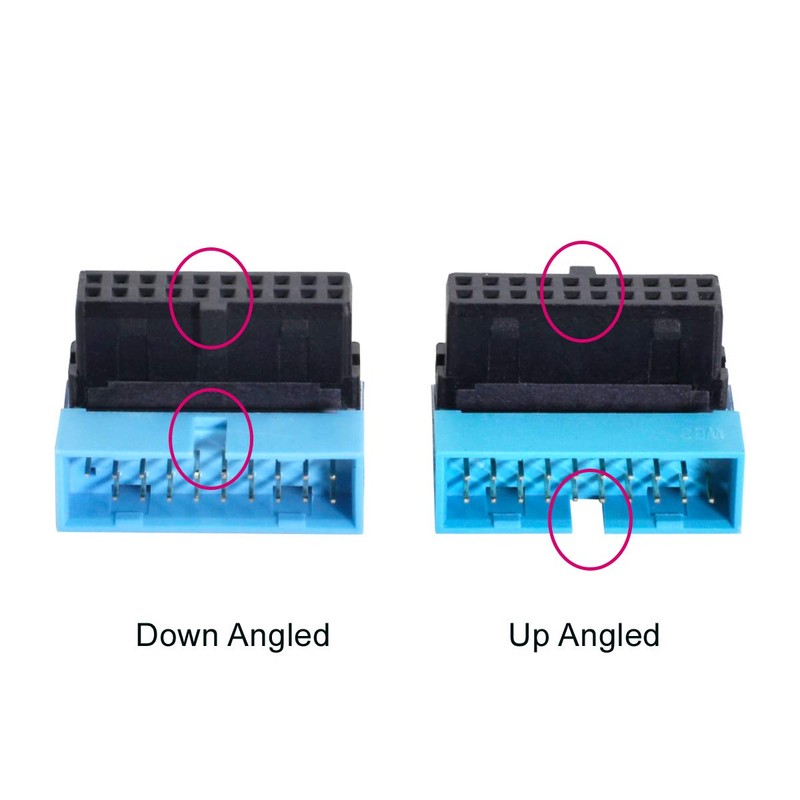 Cablecc - Adaptador de extensión USB 3.0 de 20 pines