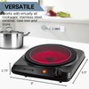 OVENTE Countertop Infrared Single Burner, 1000W Electric Hot Plate with