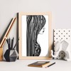 Nacnic Abstract Woman Poster Lightwood frame A4
