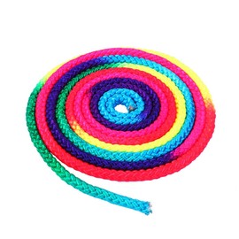 Keenso Rainbow Gymnastics Rope, 2.8m Rainbow Color Rhythmic Gymnastics Rope Solid Competition Arts Training Rope dance supplies dance supplies