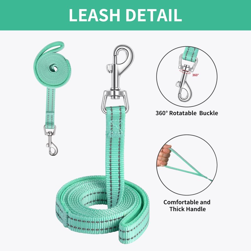 AMTOR Small Dog Harness with Leash Set, No Escape Easy