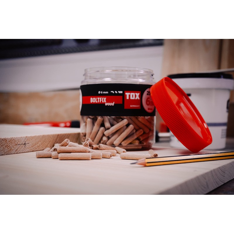 TOX Boltfix wood dowels 6 x 30 mm, corrugated dowels