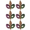 6 Pack Large Fleur De Lis Mardi Gras Iron on