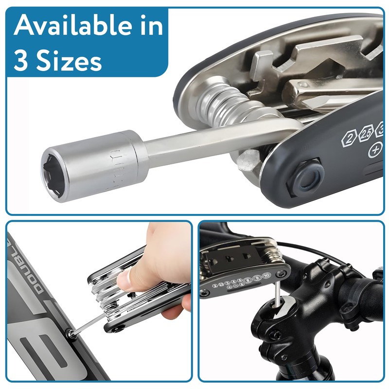 16 in 1 Bicycle Repair Tools, Bicycle Multi-Tool, MTB Folding
