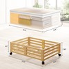 Under Bed Storage with Wheels-Large Bamboo Underbed storage Containers with