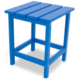 POLYWOOD ECT18PB Long Island 18" Side Table, Pacific Blue