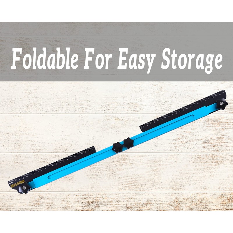 Stair Tread Template Tool 2.0，Foldable Stair Tread Gauge,Scale mark,Aluminum Alloy