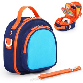 AZURAOKEY Case for Yoto Mini (2024 Edition) - Travel Storage Bag with Card Holder for Up to 30 Cards, Protective Case with Shoulder Strap for Audio Music Player & Headphone Accessories