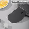 Silicone Dough Scraper with Stainless Steel Sheet, Curved Edge Flexible