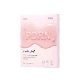 MEDICUBE PDRN Pink Vita Coating Sheet Mask, 10 Mascarillas Faciales Coreanas con PDRN de Salmón, Vitamina B12, Colágeno y Niacinamida, Hidratación y Luminosidad, 22 g c/u