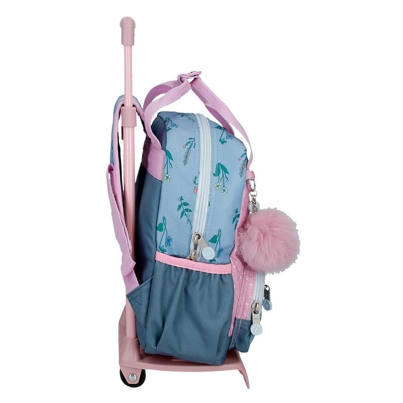 Enso We Love Flowers Small, pink, Backpack 28 + Trolley