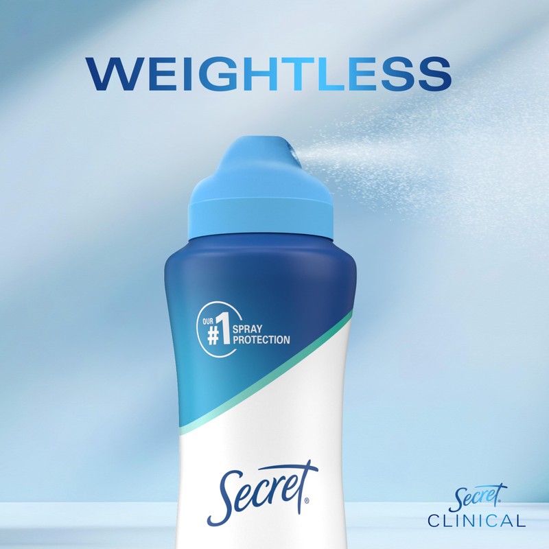 Secret Clinical Strength Dry Spray Antiperspirant Deodorant for Women, 3X