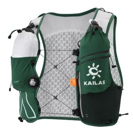 KAILAS FUGA AIR 8 Ⅳ Running Hydration Vest Hydration Pack Lightweight with Two TPU Water Bladders for Women Men Trail Cycling Hiking Deep Green L