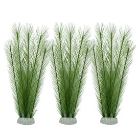 M2cbridge Fish Tank Artificial Silk Green Water Plants Aquarium Decor Soft Grass 3 Pack,12"