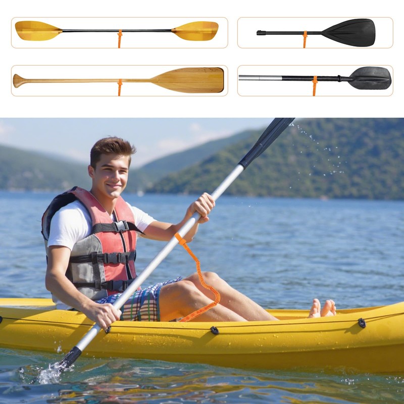 IHLOOTD Kayak Paddle Lead Orange Canoe Paddle Lead Paddles Safety