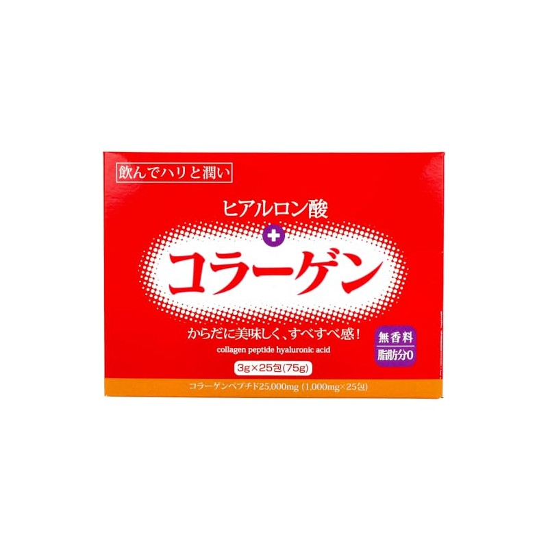 ヒアルロン酸+コラーゲン 無香料 3g×25包入