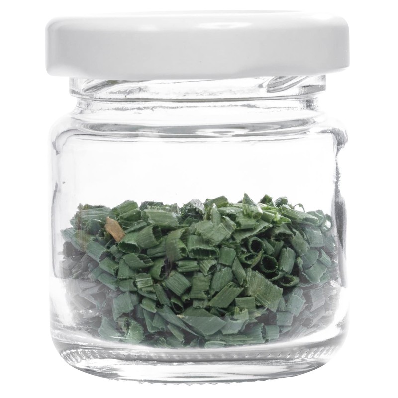 mikken 10 Small Preserving Jars 53 ml with Lids White