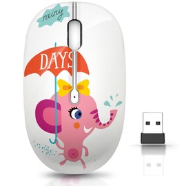 Wireless Mouse with Nano Receiver for PC, Laptop, Notebook, Computer, MacBook, Less Noise, Portable Mobile Optical Mice.