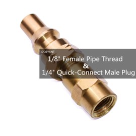 DOZYANT 12FT Propane Quick Hose Disconnect Conversion Kit for Weber Q Grill, Easy Connects to RV Trailer Low Pressure System