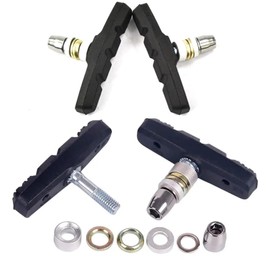 ZLXFT V-brake pads, 2 pairs of bicycle brake pads with bolts, bicycle brake shoes, brake pads for V-brake shoes, brakes bicycle brakes for MTB, blocks brake shoes