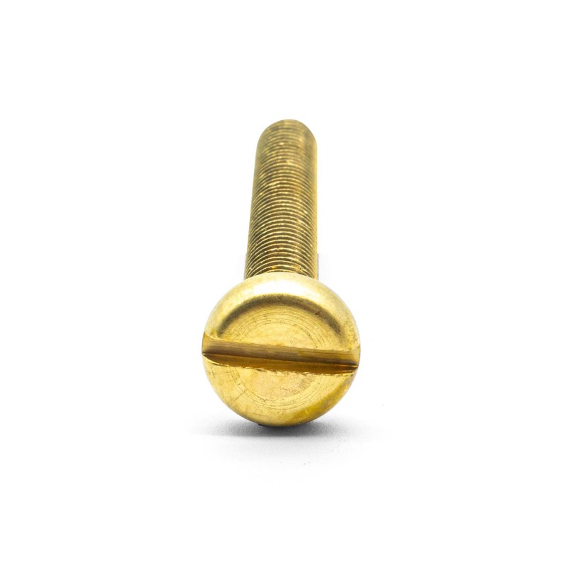 Hippo Hardware M5 (5mm X 50mm) Solid Brass Slotted Pan
