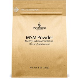 PURE ORIGINAL INGREDIENTS- “Metilsulfonilmetano (8 oz) MSM, Azufre Natural, Suplemento Dietético
