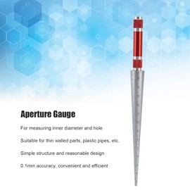 Yuecoom Feeler Ruler Aperture Welding Feeler Gauge, Stainless Steel Conical Taper Gauge Inner Diameter Inspection Measurement Tool 3-15mm for Industrial, Taper Welding Gauge Test Ulnar