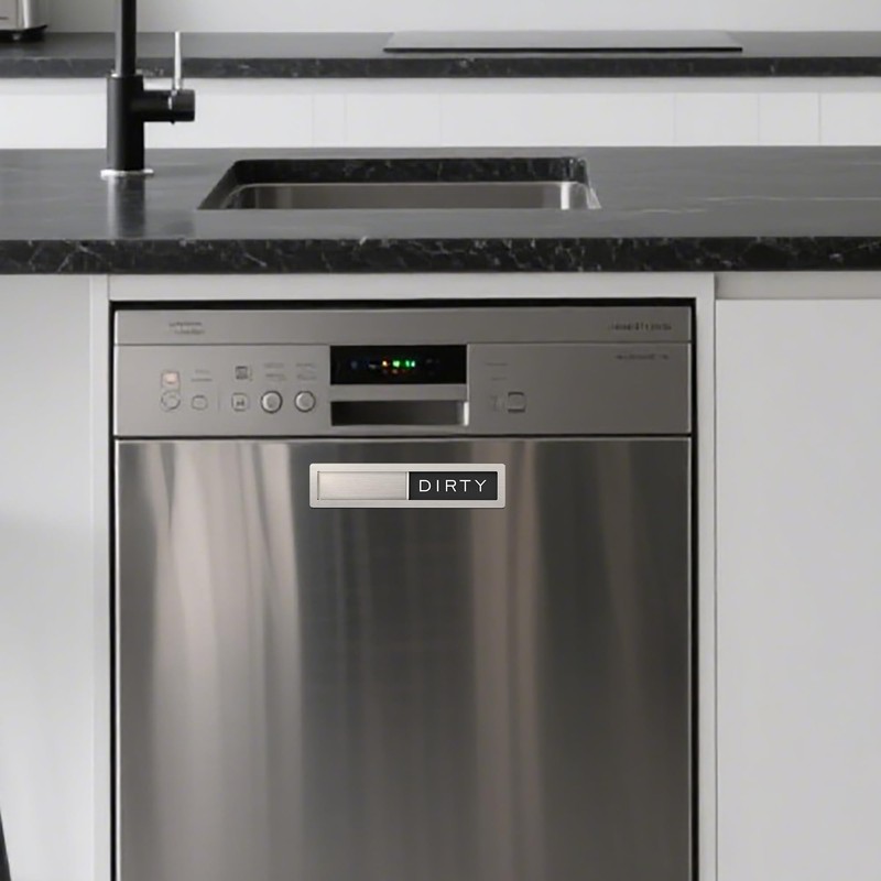 Dishwasher Clean Dirty Sign-Stainless Steel Clean Dirty Magnet for Dishwasher