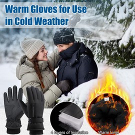 Yunkevivo Yunkevivo Winter Gloves for Men Women -30H Cold Weather Gloves Warm Waterproof Gloves Skiing Snow Glove for Outdoor Work,Windproof Thermal Gloves for for Running Driving Hiking