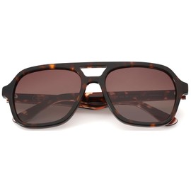 ZENOTTIC Trendy Polarized Women Sunglasses: Retro Oversized Shades for Ladies - Square Men Sun Glasses with UV400 Protection Tortoise