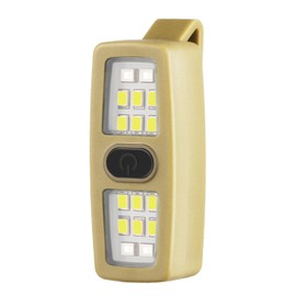 Lembopo Small Rechargeable EDC Flashlight, Clip on Running Lights Gift for Runners, Safety Bike Lights for Dog Walking at Night, Hands Free Running Accessories Gear for Women Men (1, Beige)