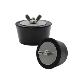 MEFONKOU 2" Pool Winterizing Plugs with Stainless Steel Screws – Heavy Duty Rubber Expansion Plugs for Inground & Above Ground Pools (2/Pack)