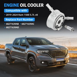 Lazenta 68271639AC Engine Oil Cooler and Heater Assembly Compatible with Ram 1500 5.7L V8 2019 2021 2022 2023 2024,Replacement 918-495 68271639AB