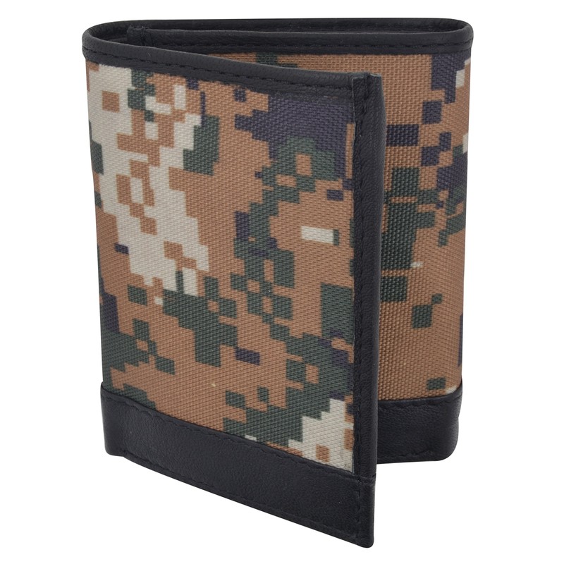 Marshal RFID Camouflage Blocking Men's Leather Camo Classic Trifold ID