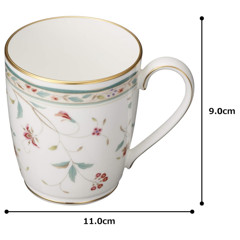 Noritake ノリタケ マグカップ 295cc 花更紗 ボーンチャイナ T97280/4409