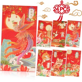 Chinese New Year Red Envelopes Red Envelope Snake 2025 Lunar New Year Envelopes Lucky Money Envelopes for Cash Red Pockets Hong Bao Li Xi Fancy Envelopes Large 24Pcs