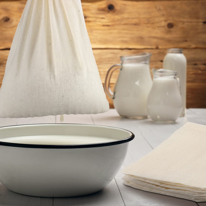 100 Pieces Cheesecloth Bags for Straining Reusable Tea Filter Muslin