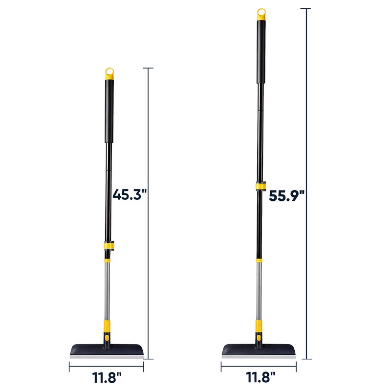 Yocada Floor Scrub Brush Telescopic Handle 2 in 1 Scrape